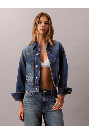 Calvin Klein Workwear CK Sanded Blue Kadın Mavi Ceket LV047E906G-3NL