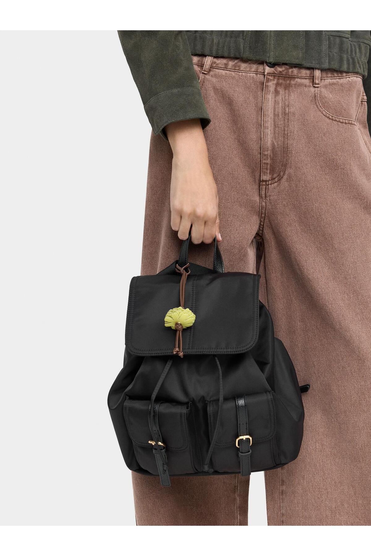 Technical Fabric Backpack with Charm