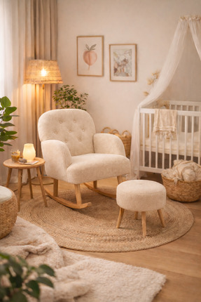 arge demo Verona Sallanan Koltuk Ahşap Ayaklı Wellsoft Kumaş Berjer -Emzirme ...