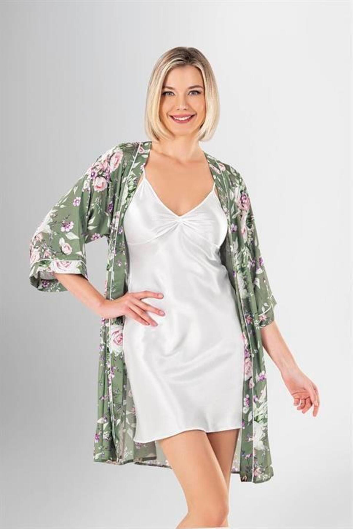 Mulvix Mulvxbrf Brf02 Desenli Saten 2'Li Kısa Sabahlık Takımı (Mulvix)