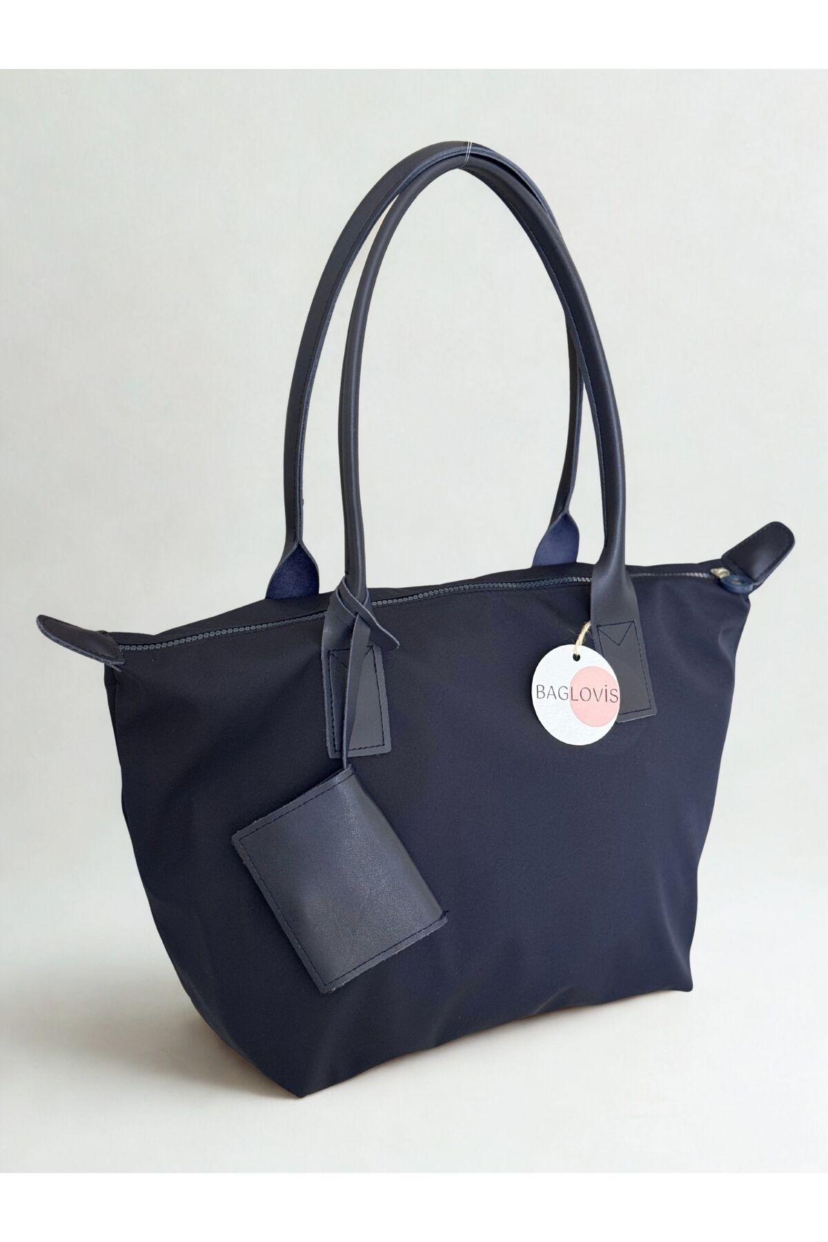 WOMEN'S DARK BLUE SHABBY SHOULDER BAG WITH CARD HOLDER EN42 BOY28