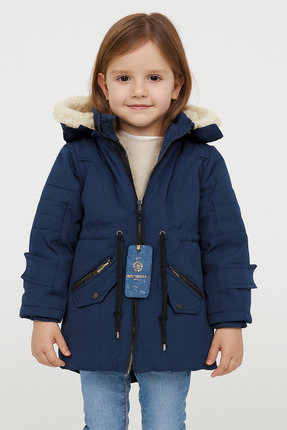 TAŞDELEN AVM Çocuk Montu İçi Kürklü Kapişonlu
