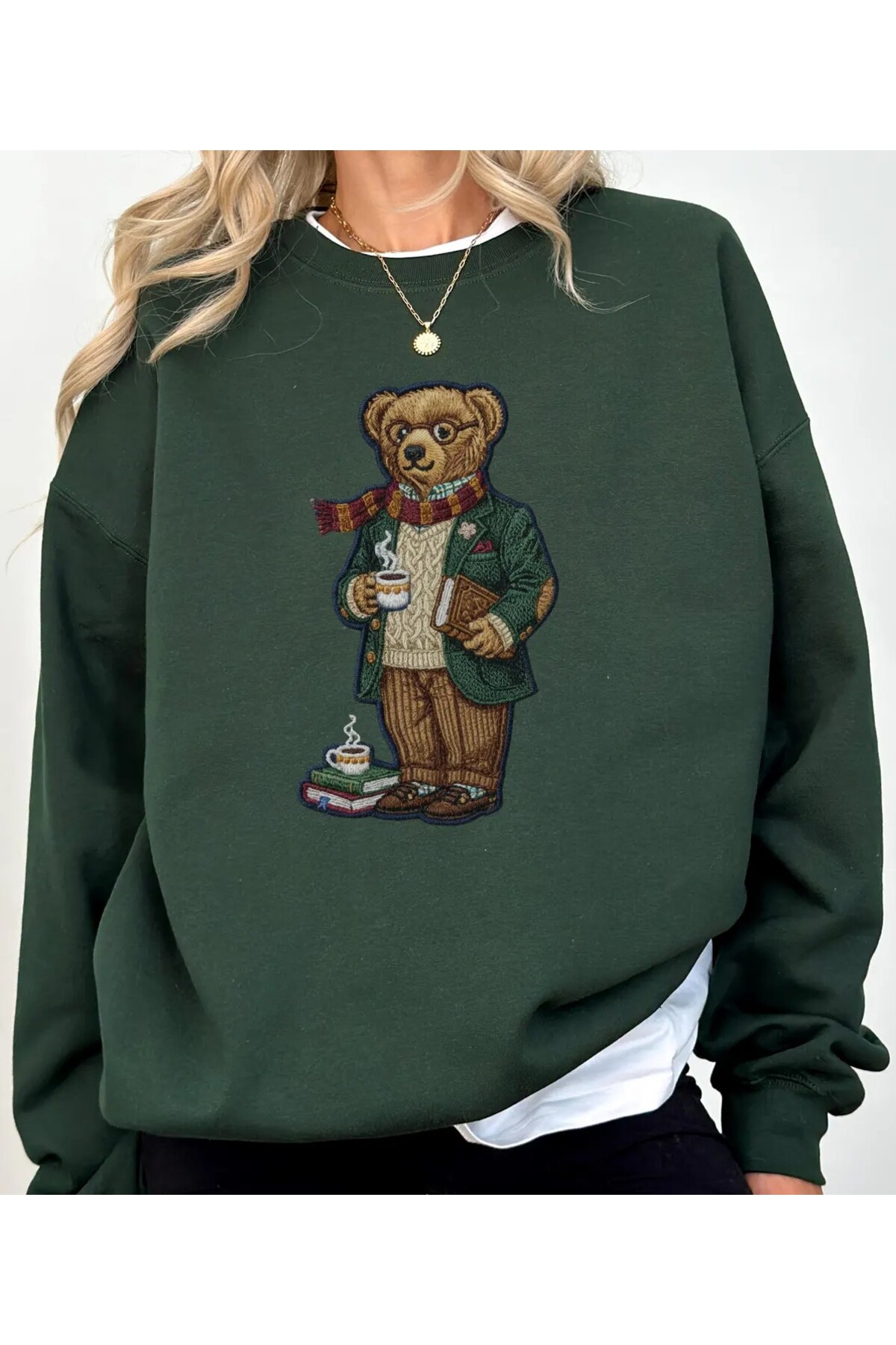 Jose Clothing Teddy Bear Printed Organic Cotton Sweatshirt