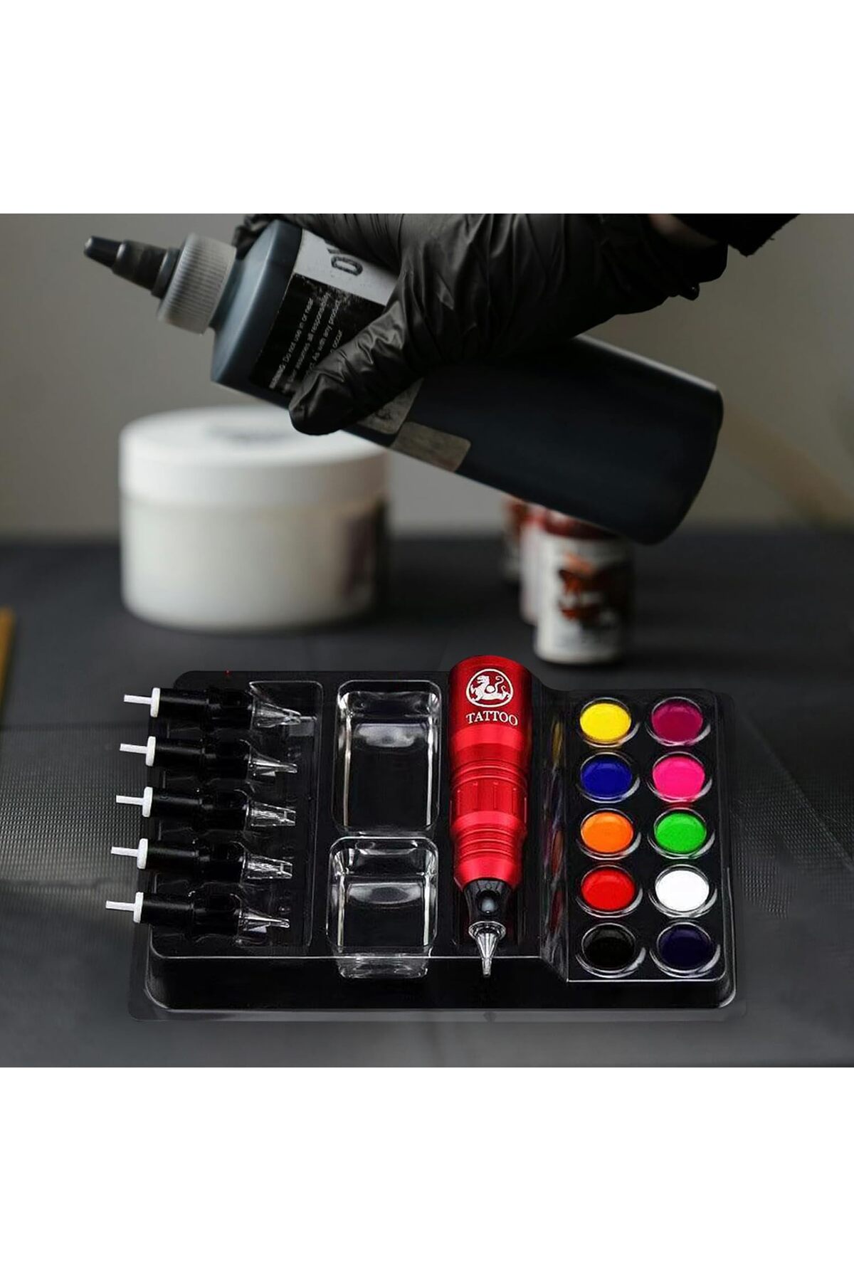 Dövme Boya Pota Organizer Cev Ink Tray (20'Li Steril Paket) — تصویر 2 از 8