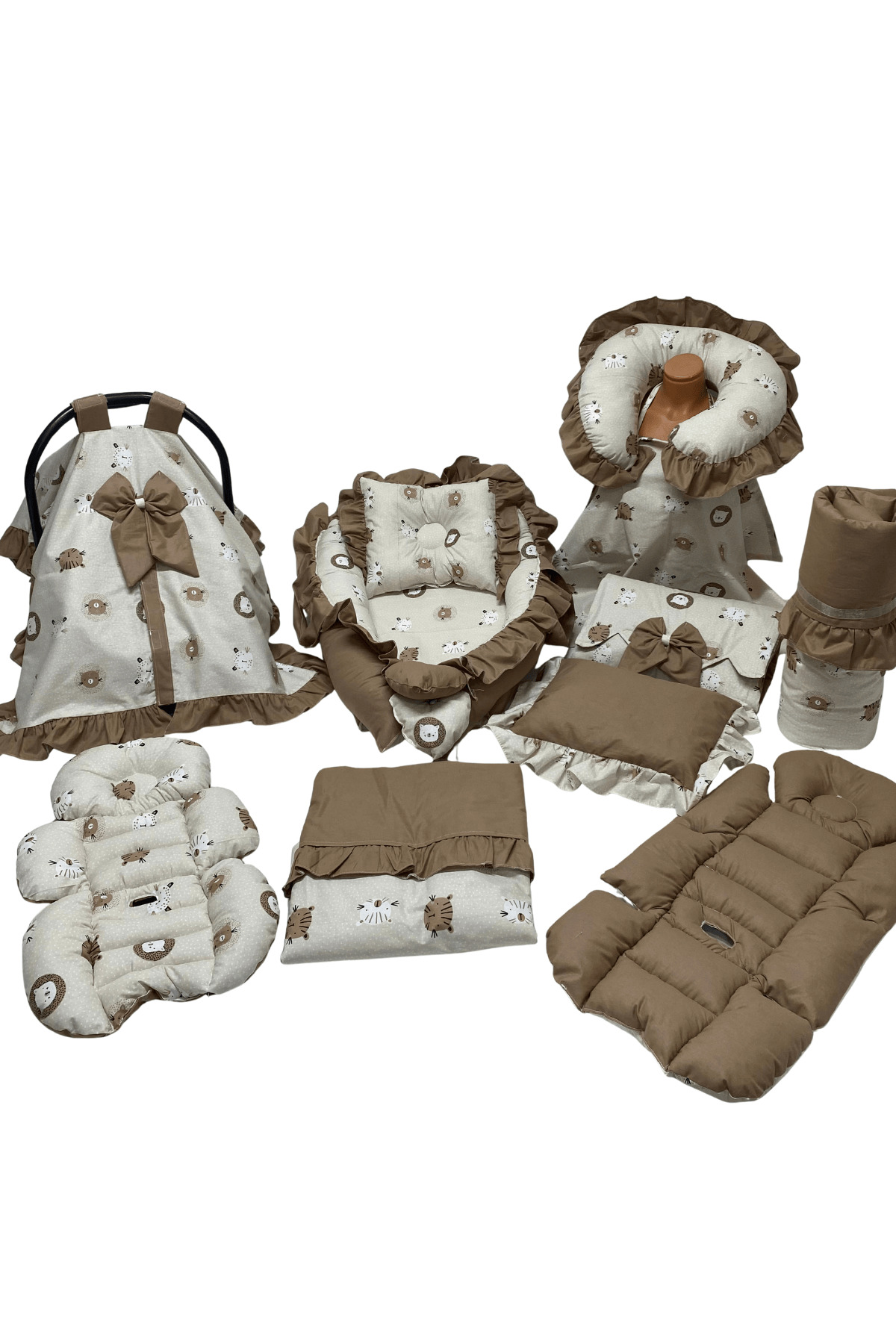 Happy Baby Dikiş Atölyesi 13’lü Babynest Puset Örtüsü Alt Açma Emzirme Yastığı Ana Kucağı Bebek Arabası Minderi fotoğrafı 2 (önizleme)