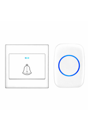 SONEX Uzaktan Kumandalı LED Işıklı Kablosuz Kapı Zili, Yüksek Sesli Uzun Mesa...