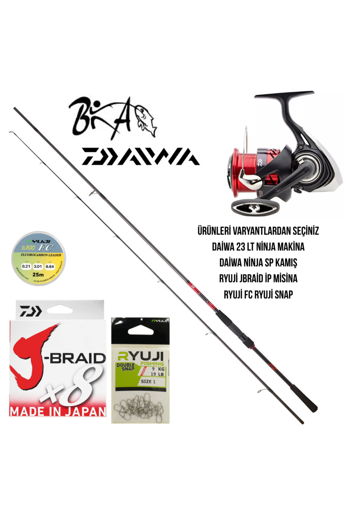 DAIWA SET NİNJA KAMIŞ VE MAKİNA SPİN OLTA TAKIMI - Fiyatı, Yorumları