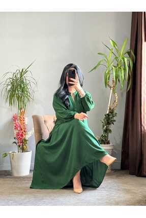 PREMİER VİE Tesettür viskon elbise – sade renk, rahat kalıp, günlük kullanım