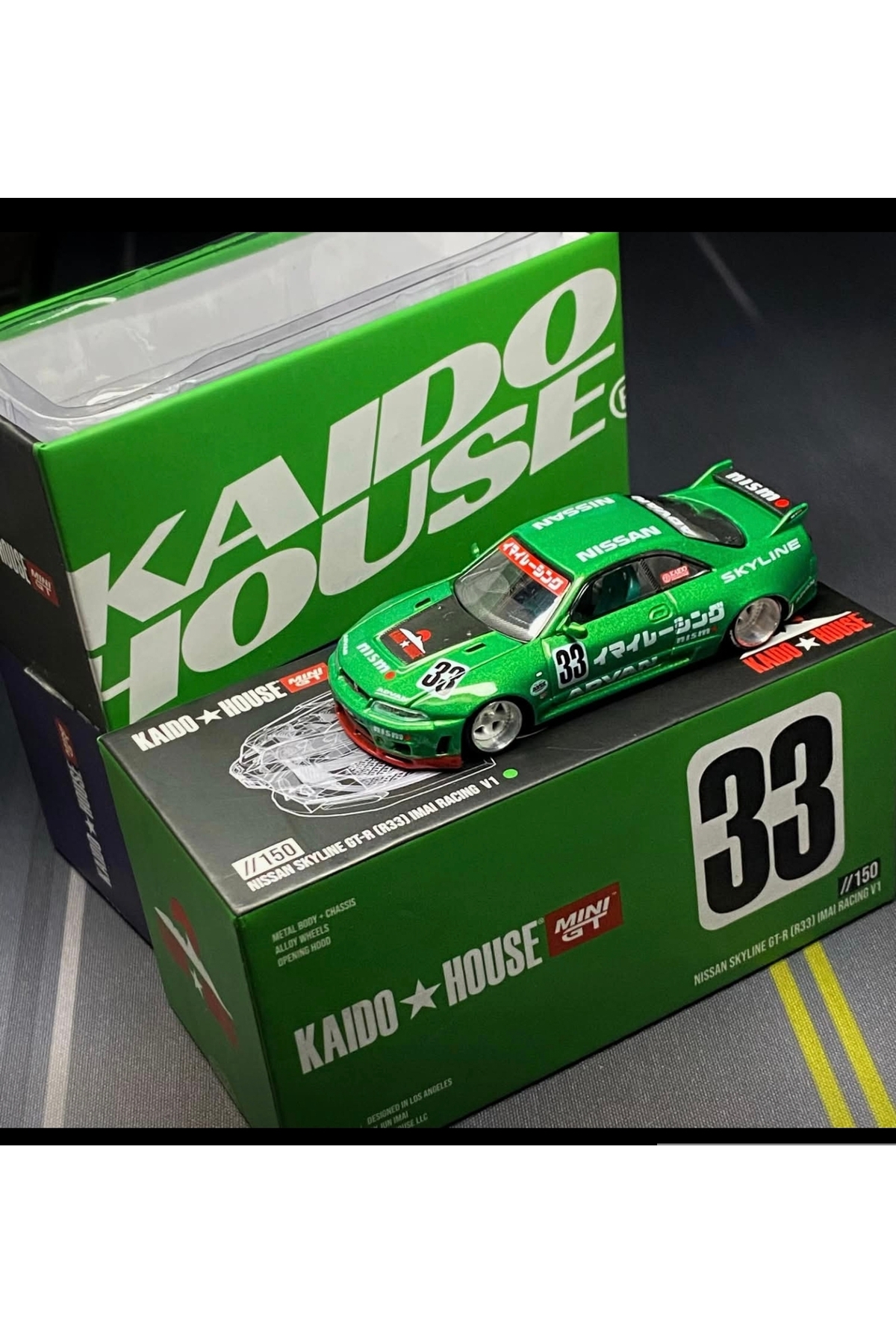 Mini GT Kaido House //150 Nissan Skyline GTR R33 Imai Racing V1