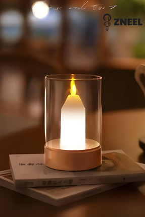 knoffer will dich nur... El Sensörlü Cam Masa Lambası Gün Işığı Type-C Şarjlı...