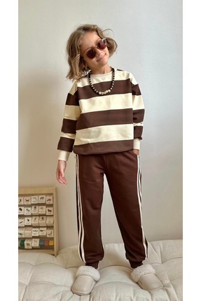 Patriko ERKEK ÇOCUK YENİ SEZON 2 İPLİKLİ ÇİZGİLİ SPOR-ŞIK ALT ÜST TAKIM