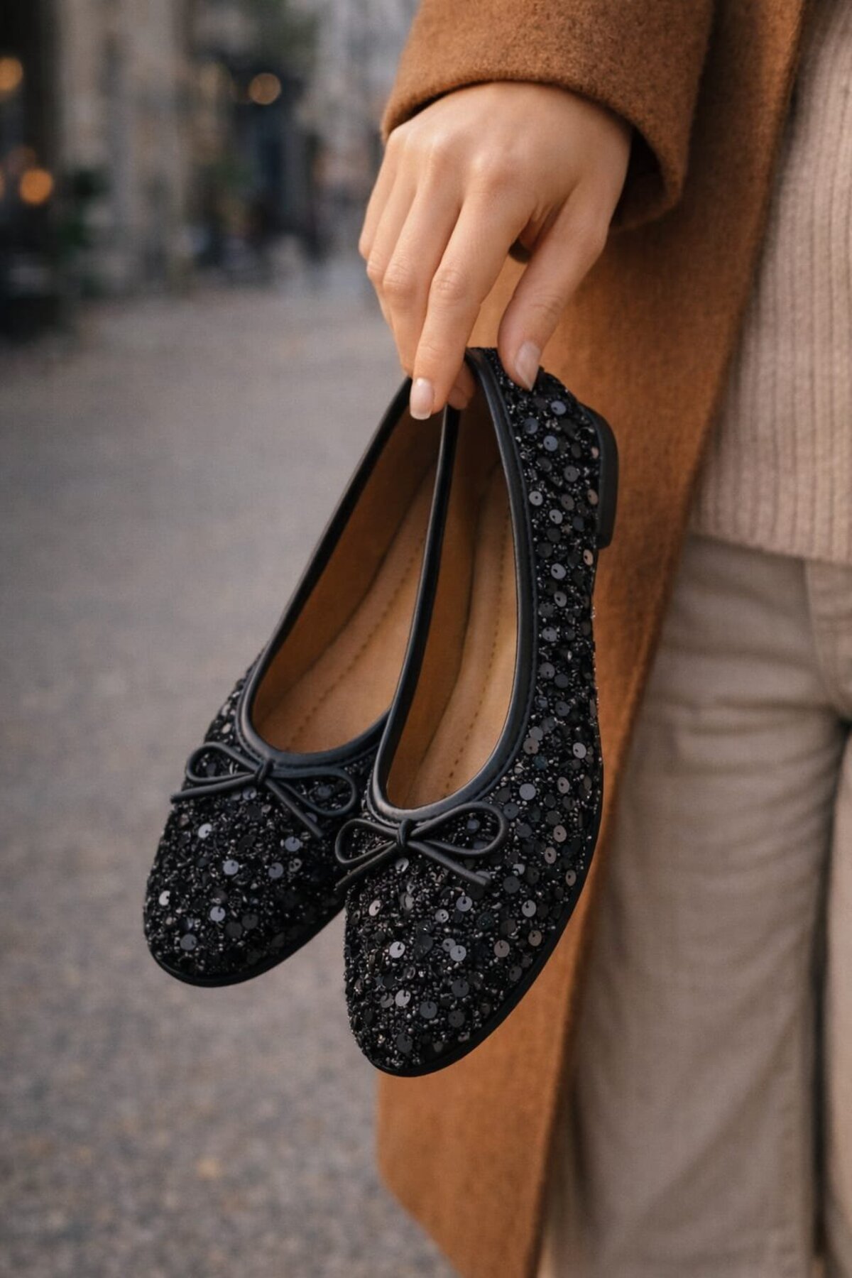 Slipcat  Pullu Simli Payetli Toka Detaylı Kadın Şık Günlük Babet - Görsel 7