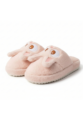 TopukkTrend Kadın Peluş Ev Terliği Kaydırmaz Sessiz Taban Kışlık Rahat Tavşan...