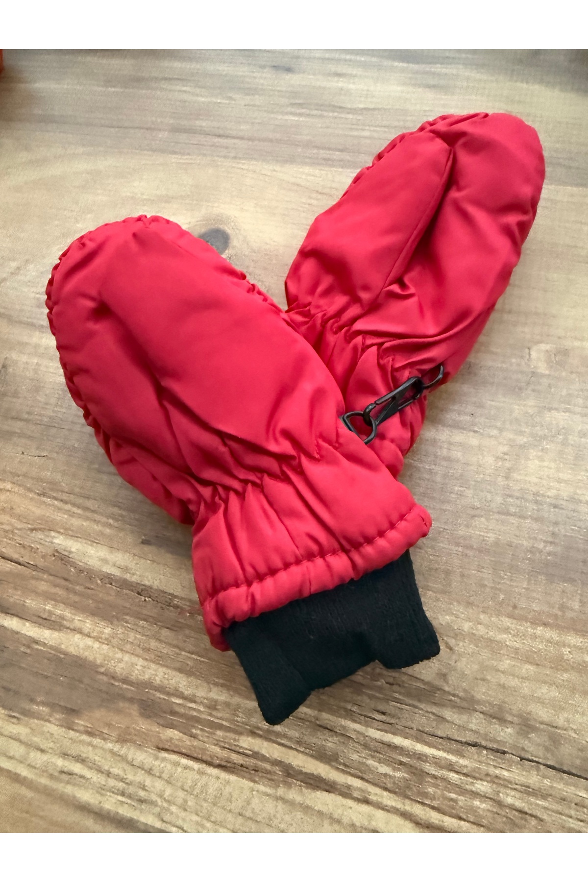 Blotch Sevimli Figür Su Geçirmez Kaliteli Lastikli Kırmızı İçi Polarlı Bebek Kar Eldiveni 0-24 ay fotoğrafı 2 (önizleme)