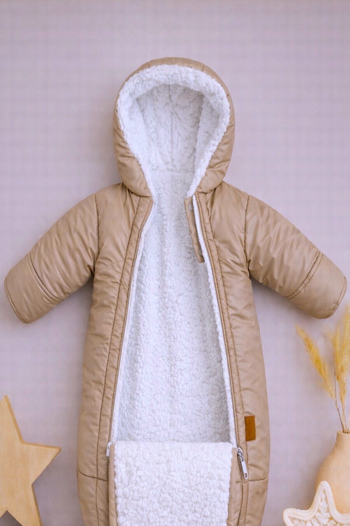 DeKuBaby İçi Welsoft Kürklü Yeni Doğan Bebek Kundak - Tulum Mont fotoğrafı 2 (önizleme)