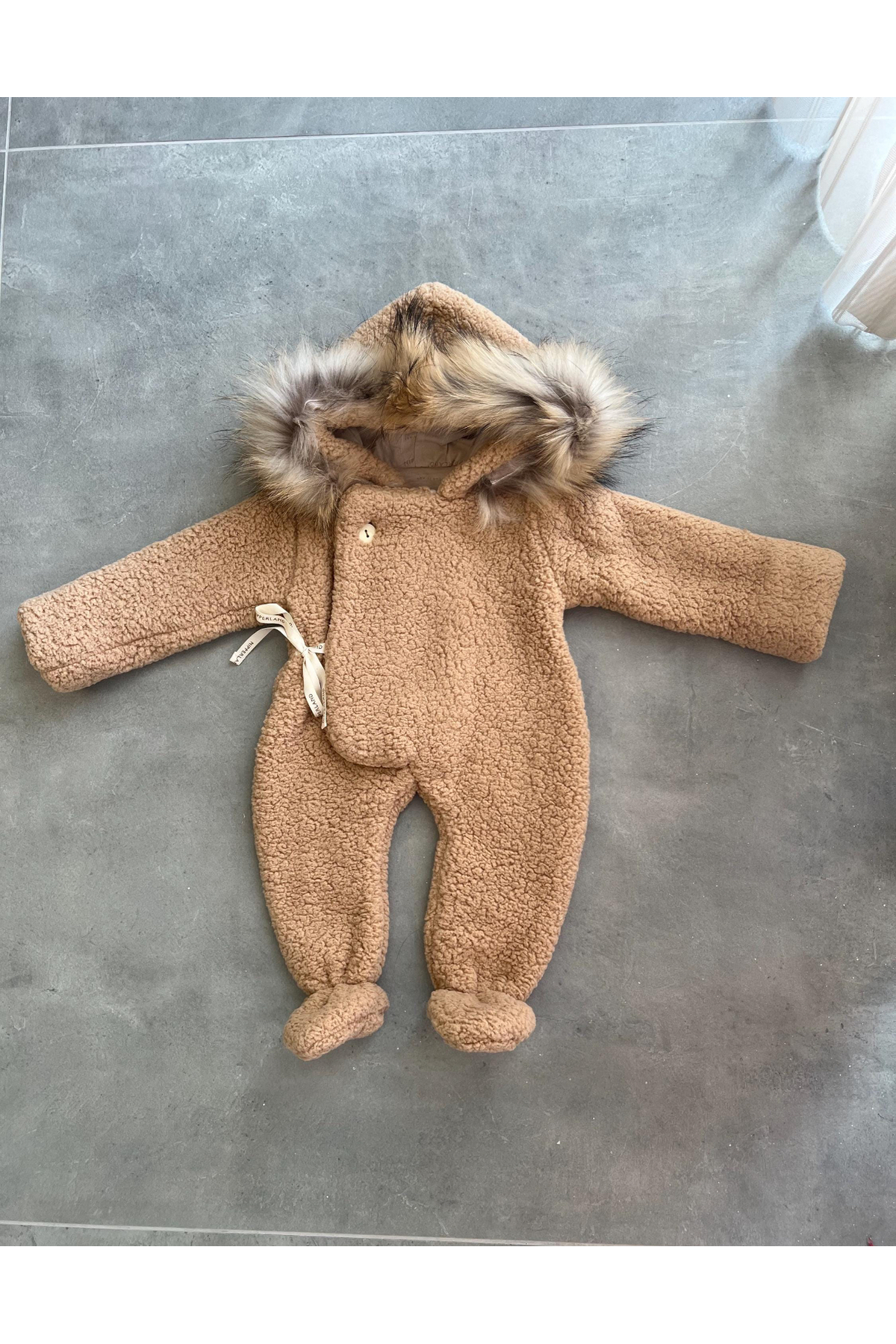 Nipperland Kışlık Camel Kalın Tulum | Bebek Mont | Yeni Doğan Kışlık Dış Tulum |Kışlık Mont Bebek| fotoğrafı 3 (önizleme)