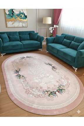 MyDecoRoom Makinede Yıkanabilir Kaymaz Taban Antialerjik Dekoratif Salon Otur...