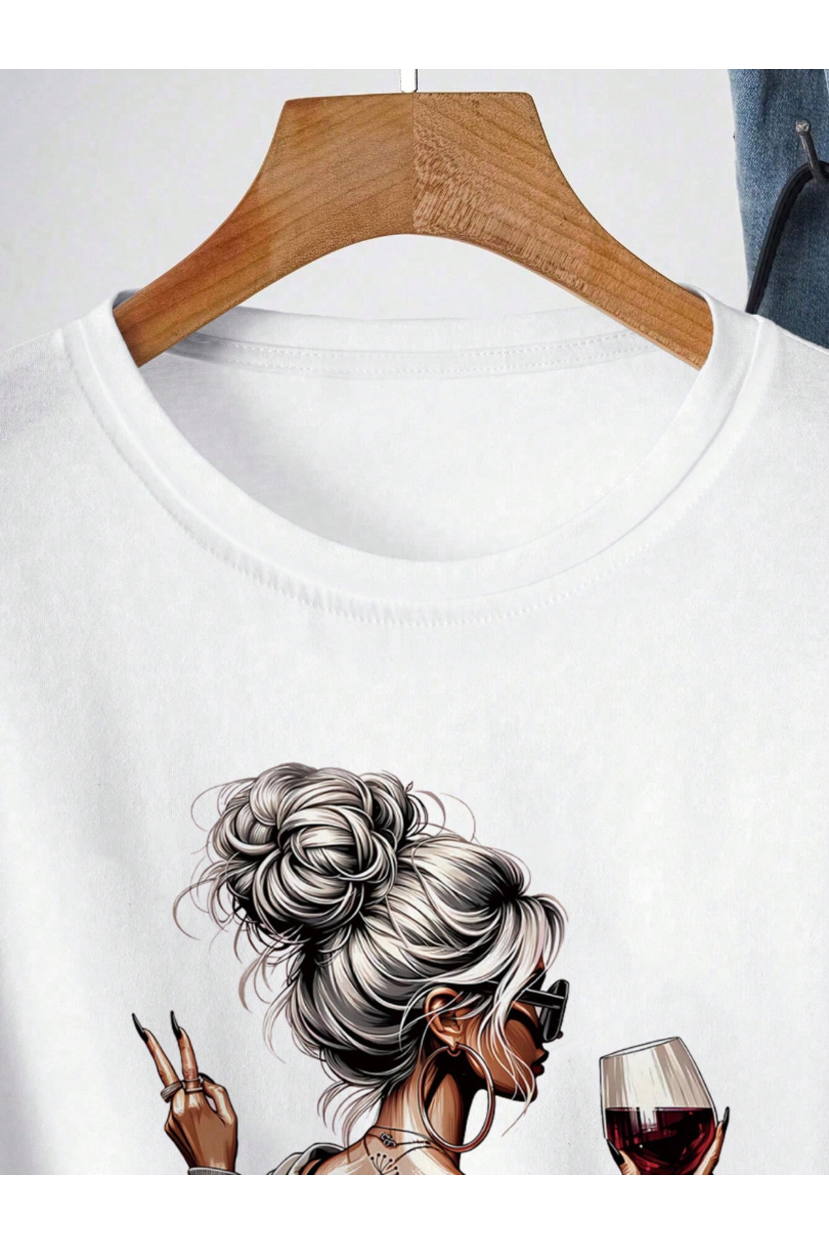 one button  Unisex Just Breathe Baskılı Basic Bisiklet Yaka Regular T-shirt %100 Pamuk - Görsel 3