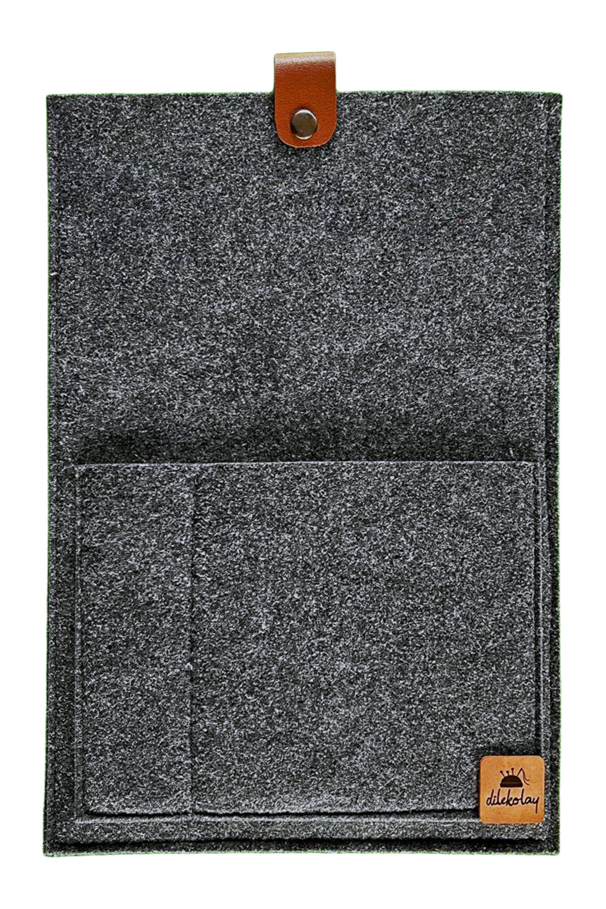 dilekolay  Ofis Asistanı: Cepli Keçe Dosya ve Tablet Çantası – Antrasit Gri (34x24 cm) - Görsel 4