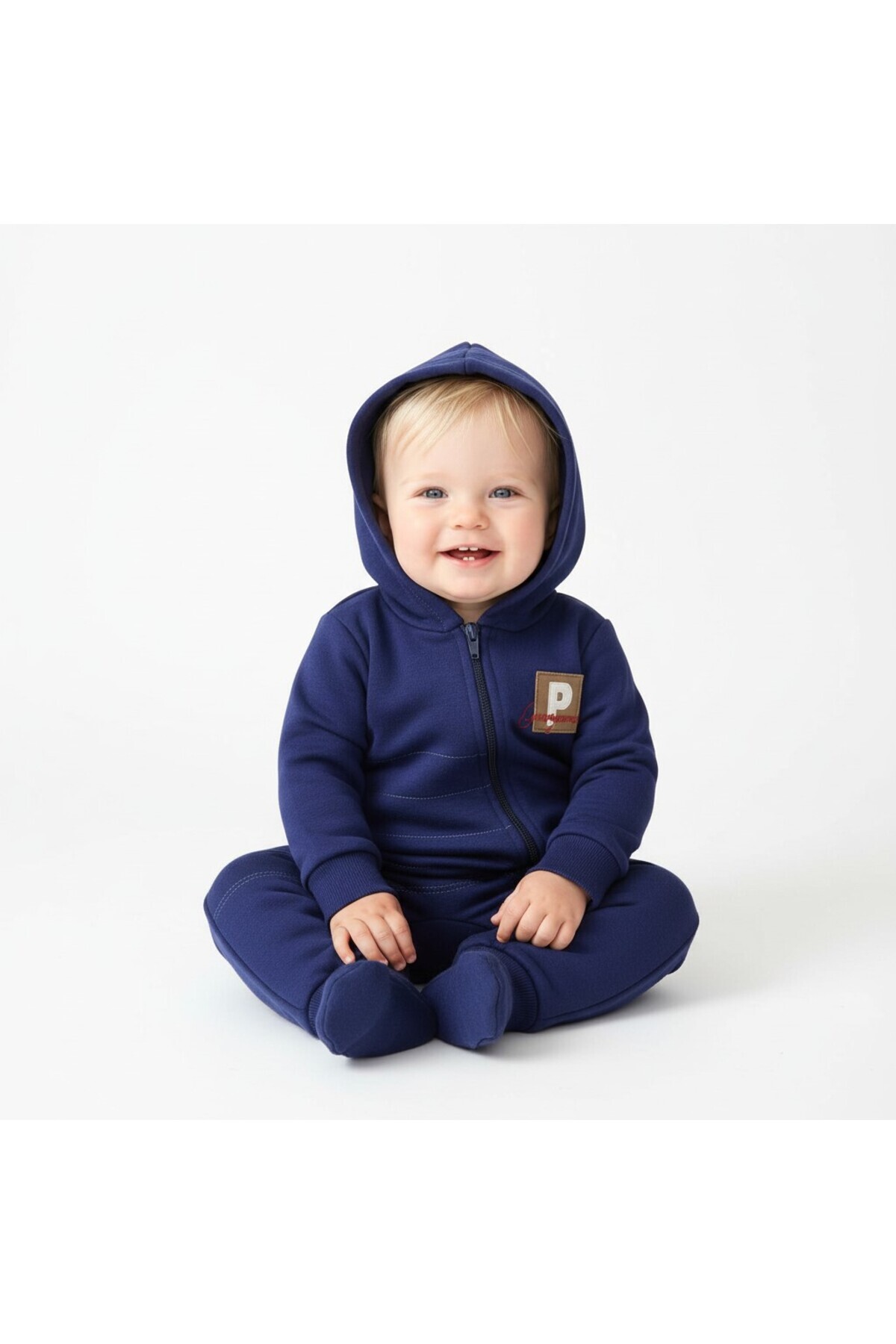 SeaBubbles Kapüşonlu Kışlık Bebek Tulum fotoğrafı 2 (önizleme)