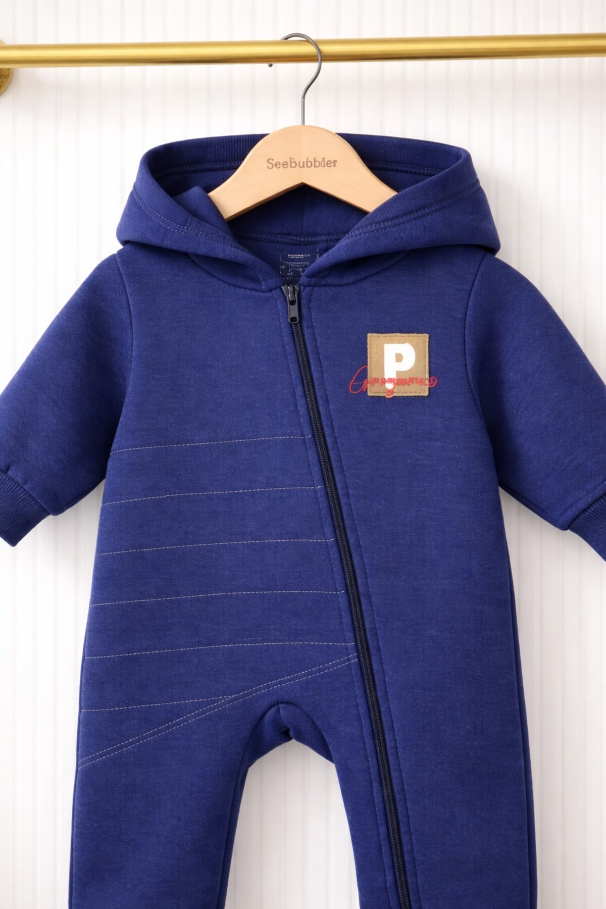 SeaBubbles Kapüşonlu Kışlık Bebek Tulum fotoğrafı 4 (önizleme)