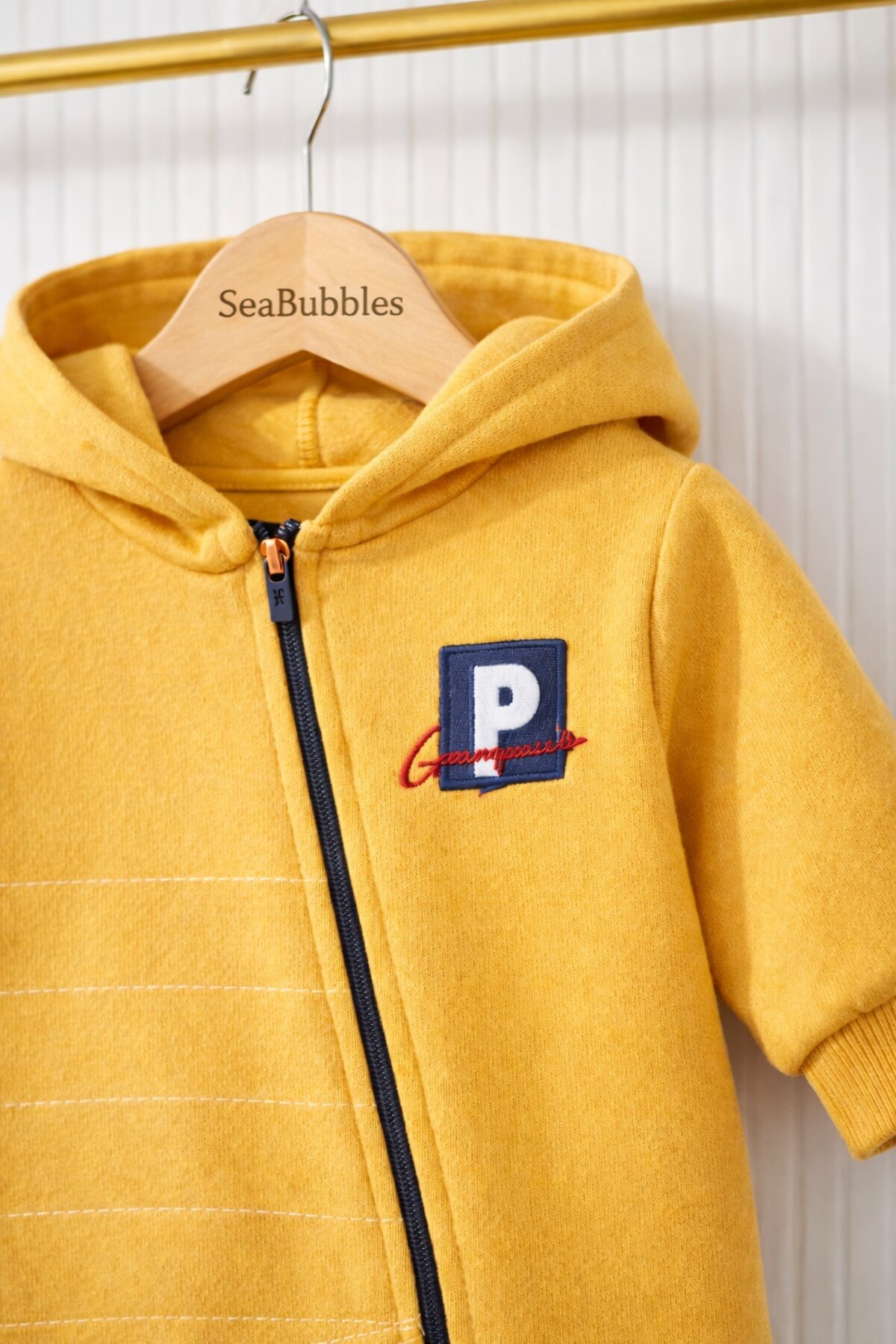 SeaBubbles Kapüşonlu Kışlık Bebek Tulum fotoğrafı 3 (önizleme)