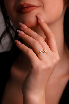 Silvesra 925 Ayar Gümüş Taşlı Minimal Yüzük