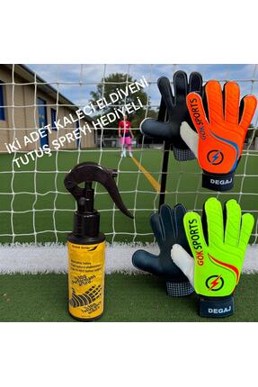 Gök Sports 2 Adet DEGAJ Çocuk Kaleci Eldiveni Bilek Bandajlı Kaleci Tutuş Eld...