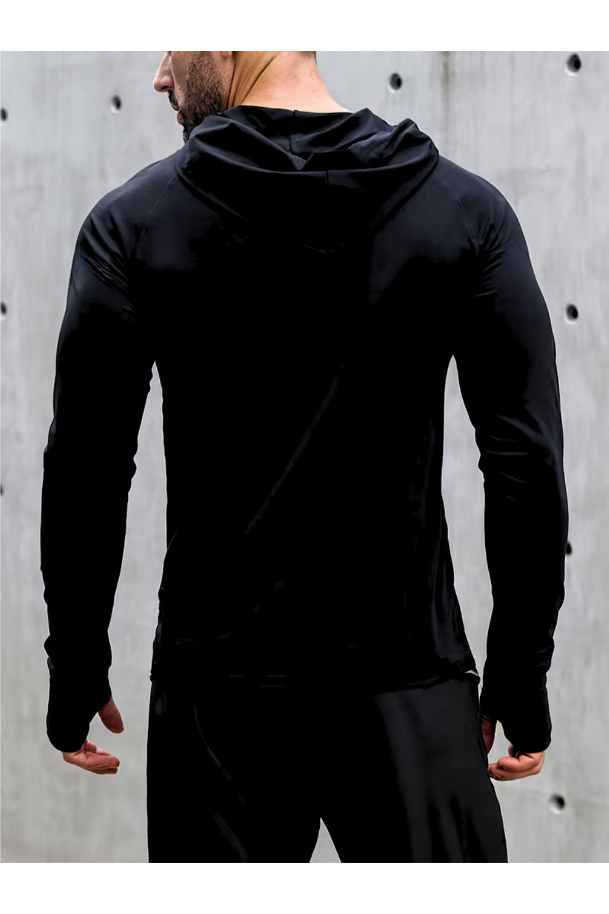 RUTBİL SPORTS Kapşonlu Fitness BODY -GYM Fitness Tank Top -Boks Antrenman BODY -Koşu Egzersiz BODY COMPRESSİON görsel 2