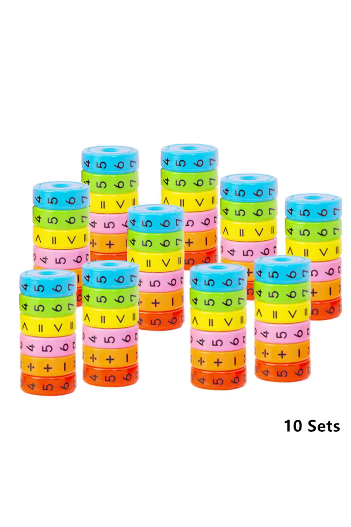 Math Trading Cube Educational Toy Intelligence Cube 10 Pieces - Scorecard Gift