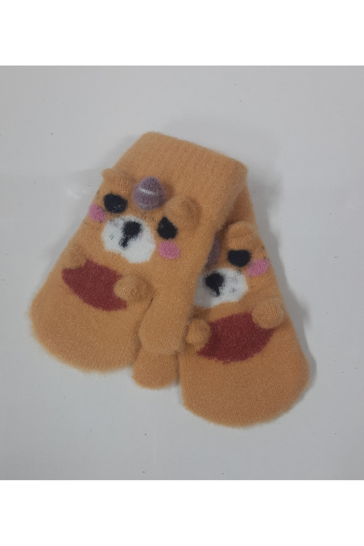 ydn Bebek Tek Parmak Yumuşak Peluş Eldiven Ayıcık Desenli (3-5 yaş) fotoğrafı 3 (önizleme)
