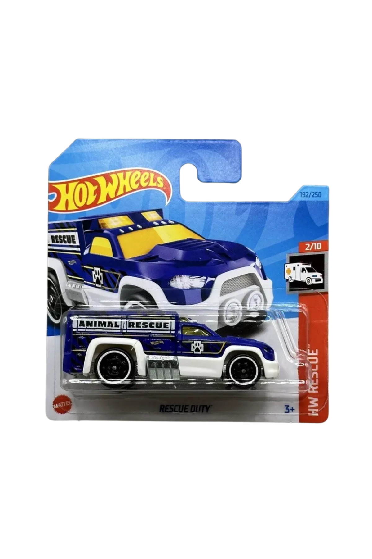 Masinuta Rescue Duty, Colectia HW Rescue 2023, Albastru, 1:64