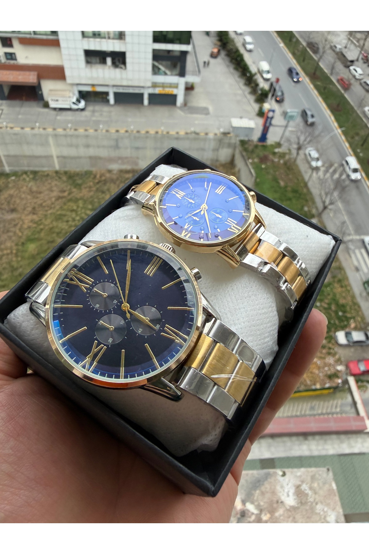 مجموعه ساعت‌های عاشقانه جفتی با قاب فولادی (قیمت شامل بند نیست.)