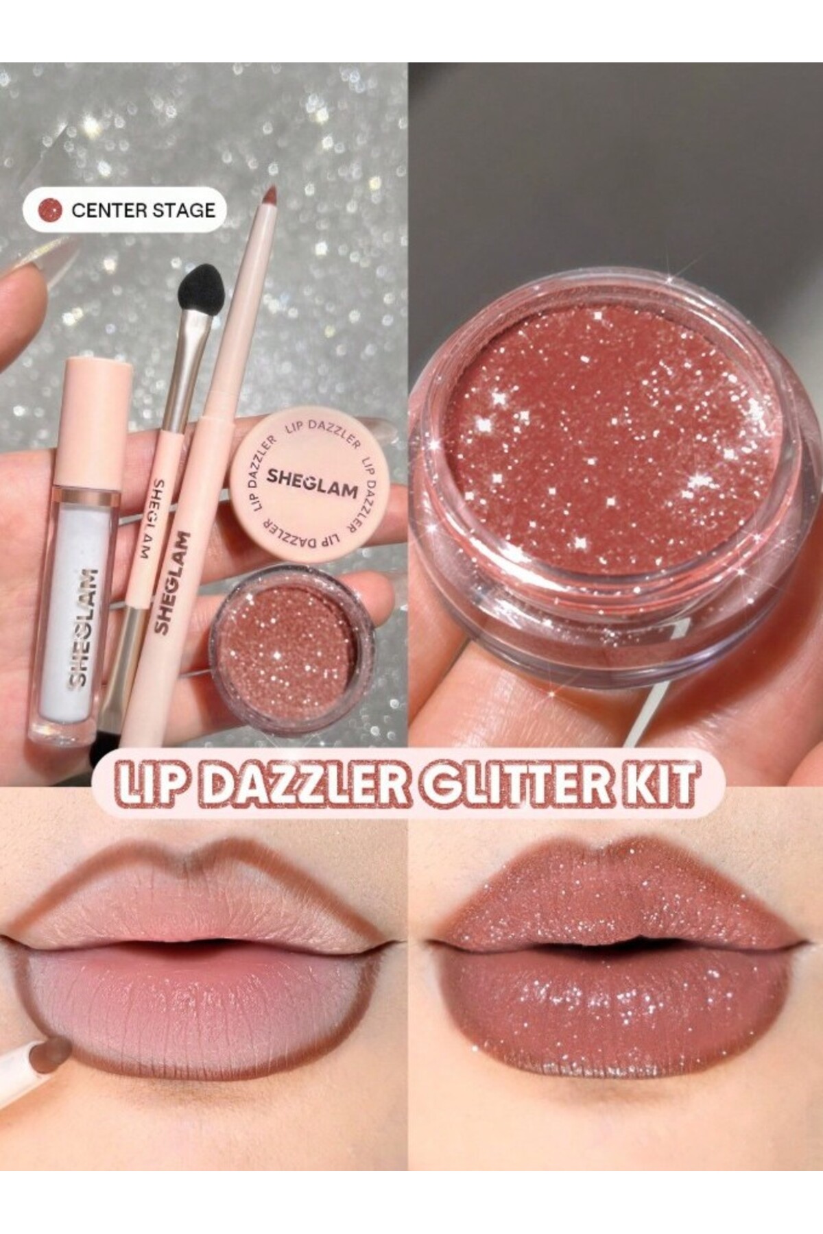 SHEGLAM Lip Dazzler Glitter Kit -Center Stage - Fiyatı, Yorumları