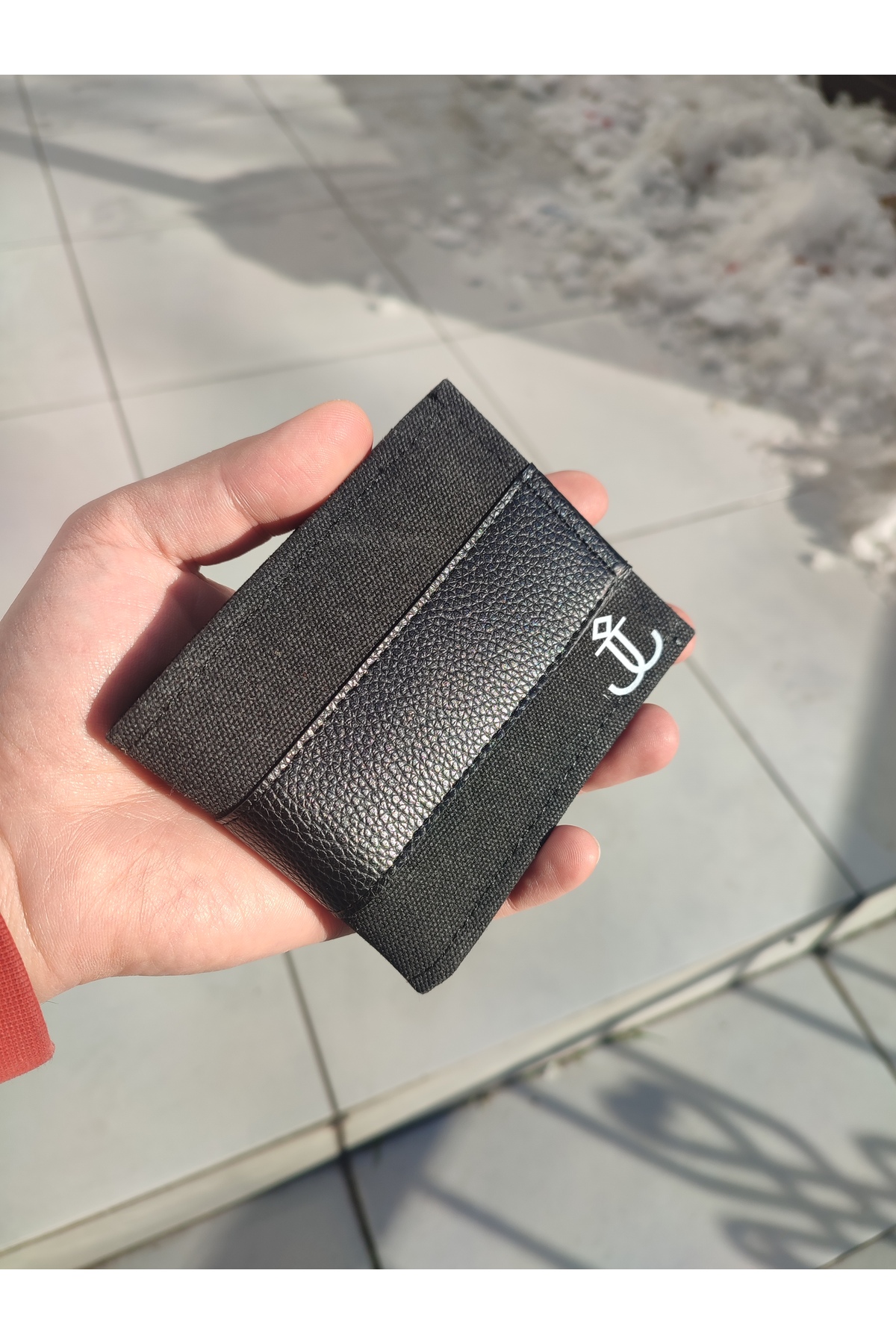 JANJAN Orjinal Kanvas Cüzdan,Kumaş ve Deri Karışımlı Spor Cüzdan,Yapıştırıcı Kullanılmamıştır,ÖmürlükCüzdan görsel 4