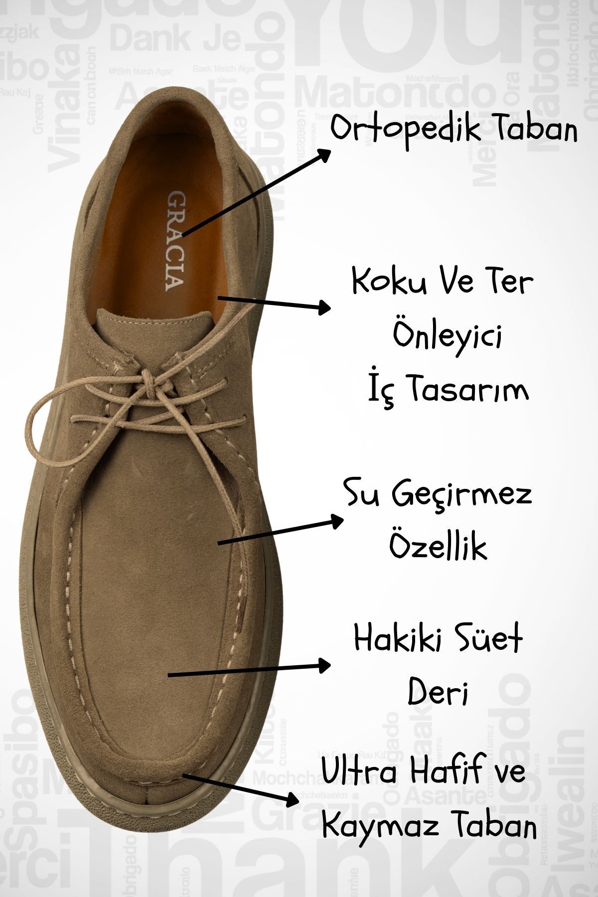 ALTA GRACIA  GRACIA Hakiki Süet & Nubuk Deri Erkek Günlük Ayakkabı - Görsel 3