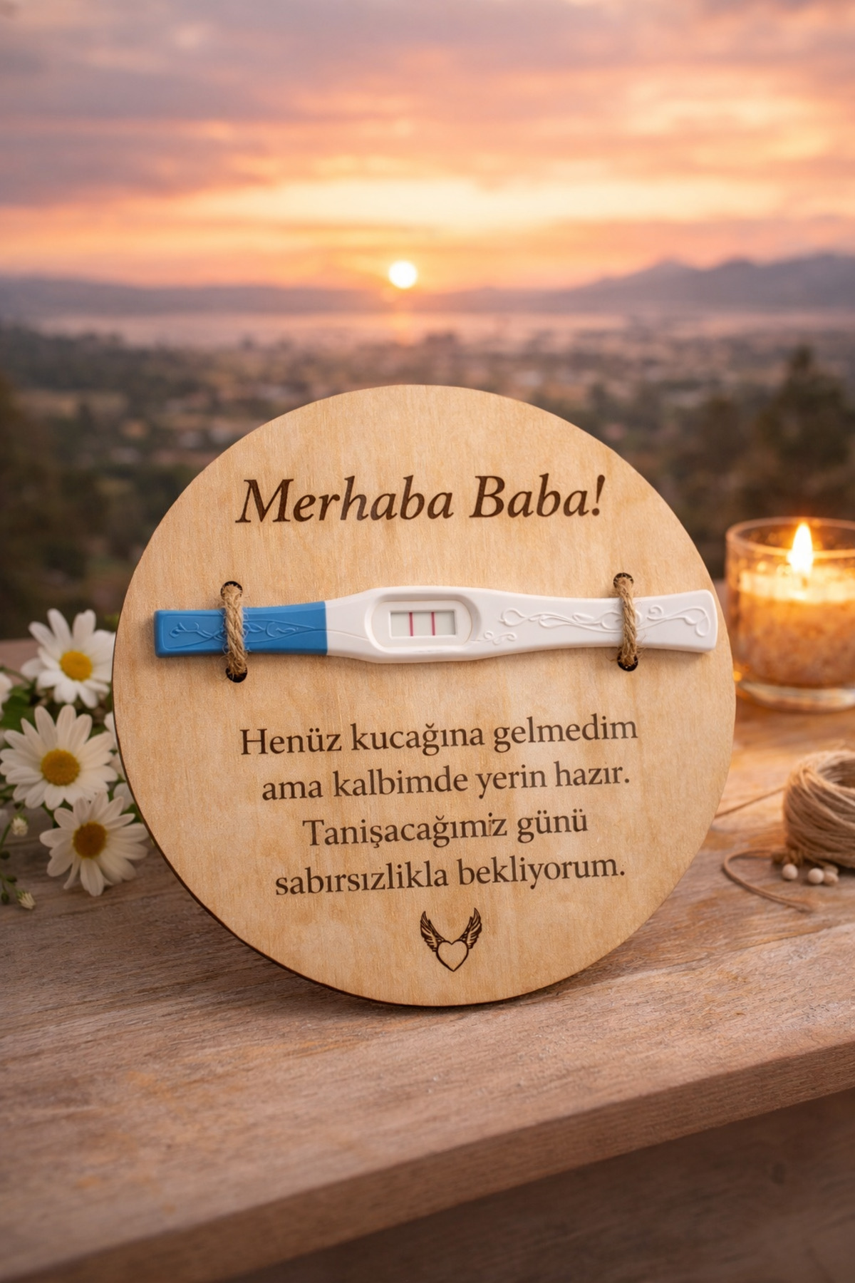 Reparix Design Merhaba Baba! Hamilelik Müjdesi Ahşap Plaket – Bebek Sürpriz Hediyesi fotoğrafı 4 (önizleme)