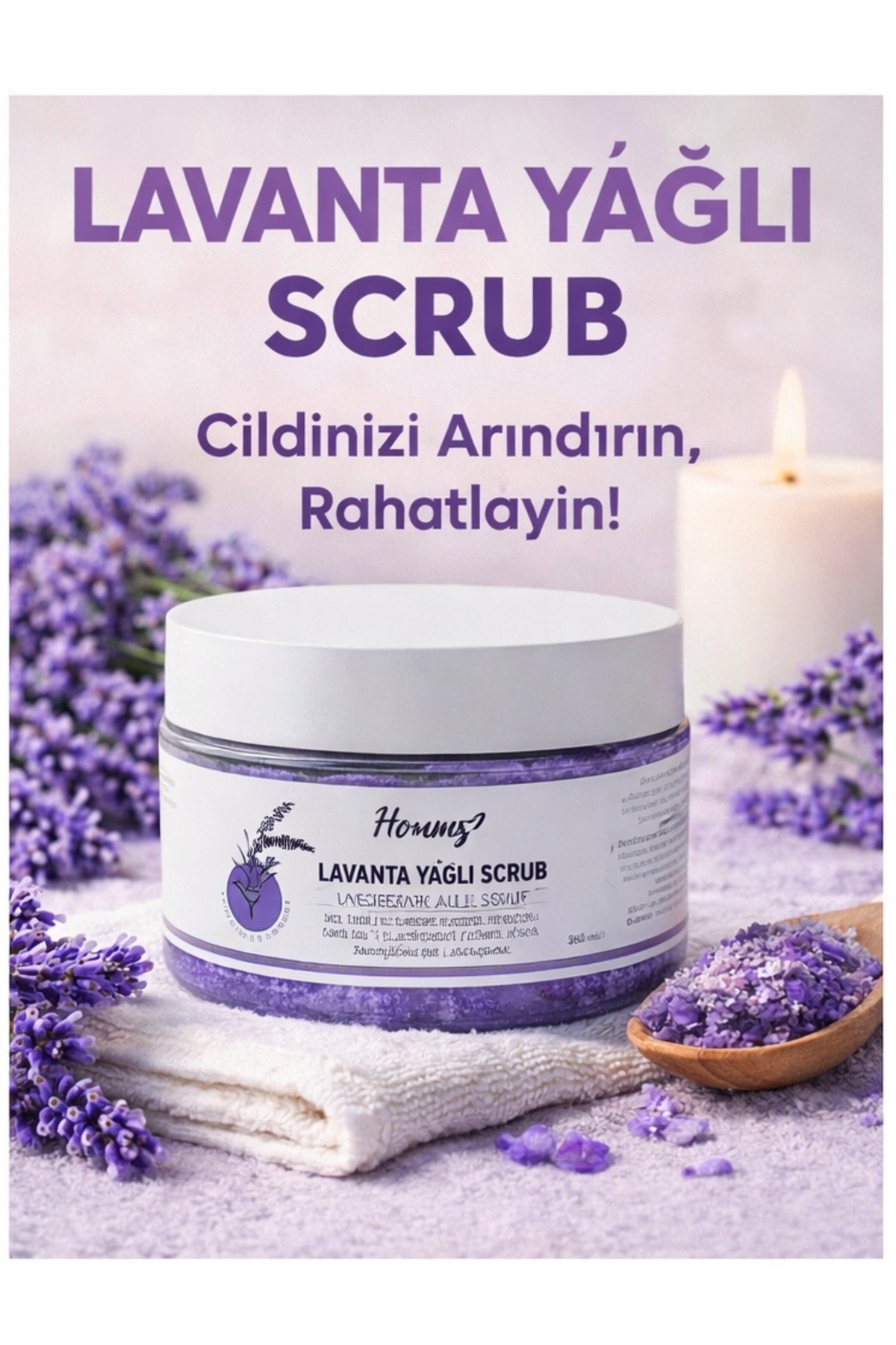 LAVANTA YAĞLI BİTKİ TANECİKLİ SCRUB 250 ML — scrub11 — تصویر 2 از 2