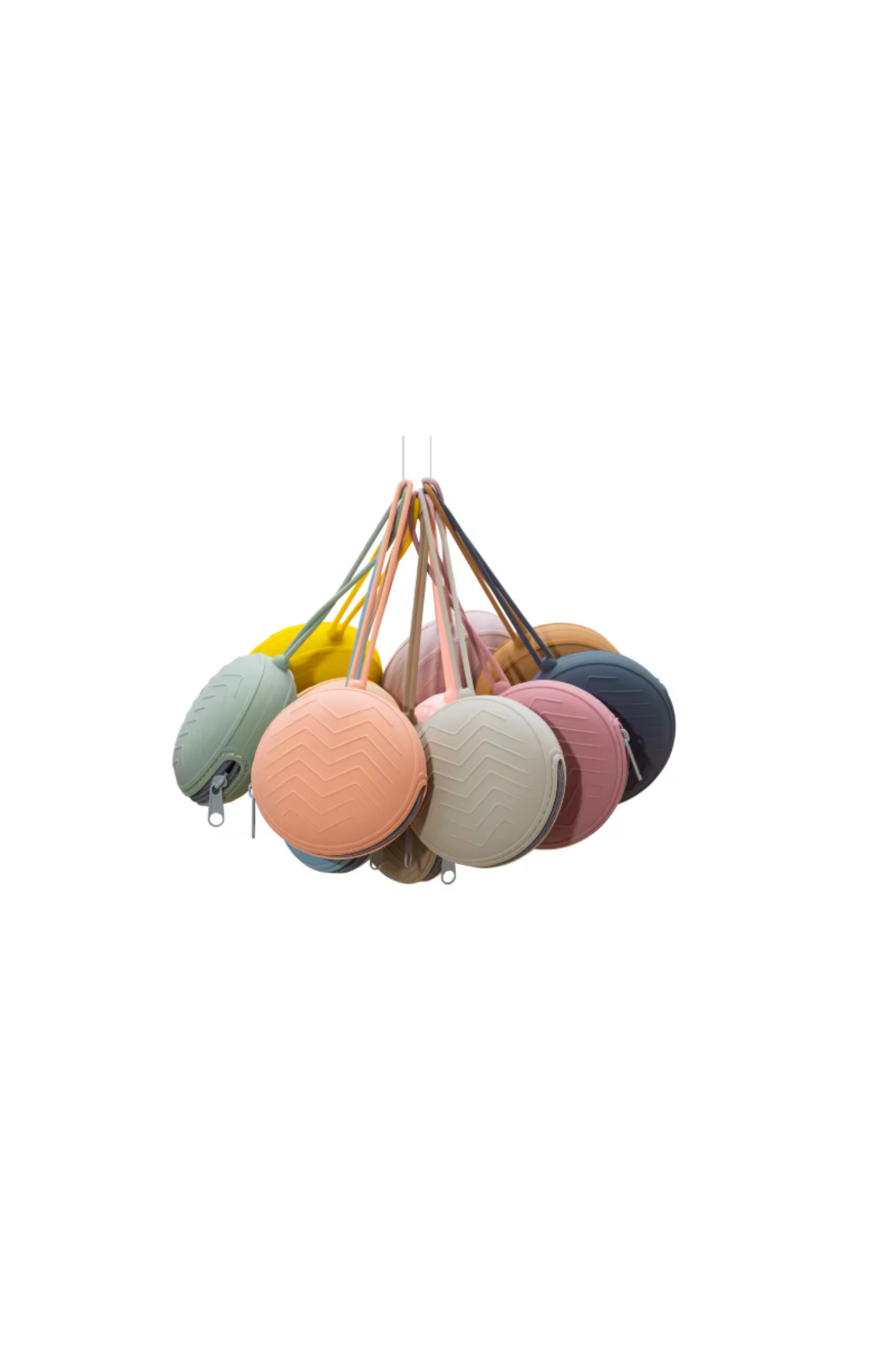 The Cloudish Shop Silikon Emzik Saklama Kutusu Emzik Tutucu Taşınabilir Askılı Fermuarlı - SARI fotoğrafı 4 (önizleme)