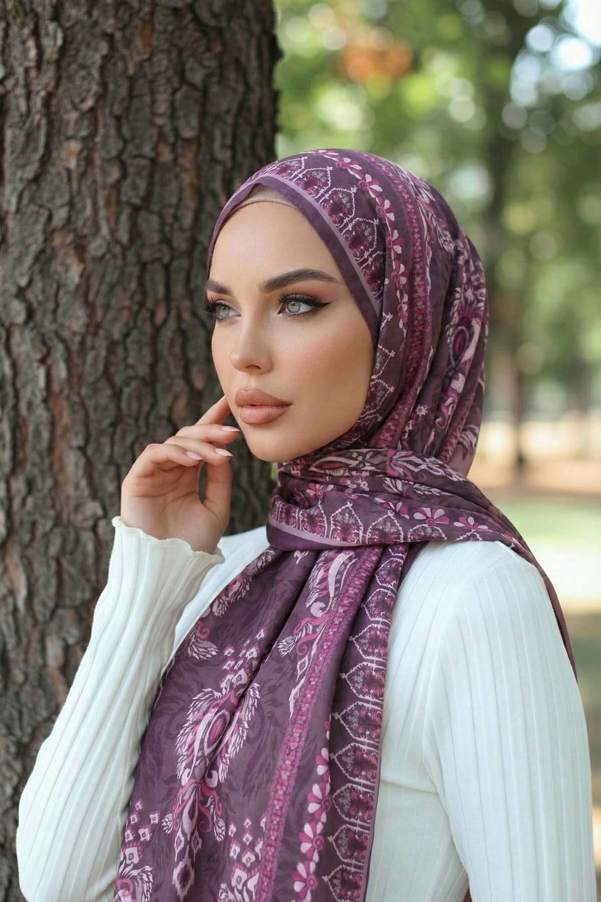 Vamelya Verona Pamuksu Dokulu Şal İtalyan İmza Serisi
