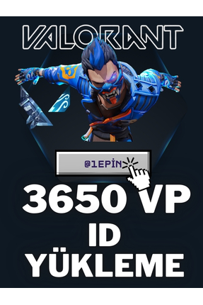 1epin Valorant 3650 VP ID YÜKLEME