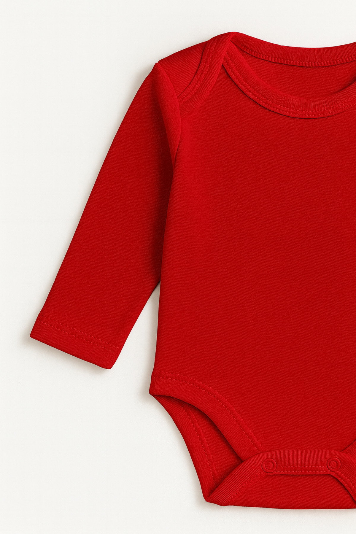 MODA Ay Yıldız Türk Bayrağı Baskılı Uzun Kol Bebek Kırmızı Body Atlet Tulum fotoğrafı 2 (önizleme)