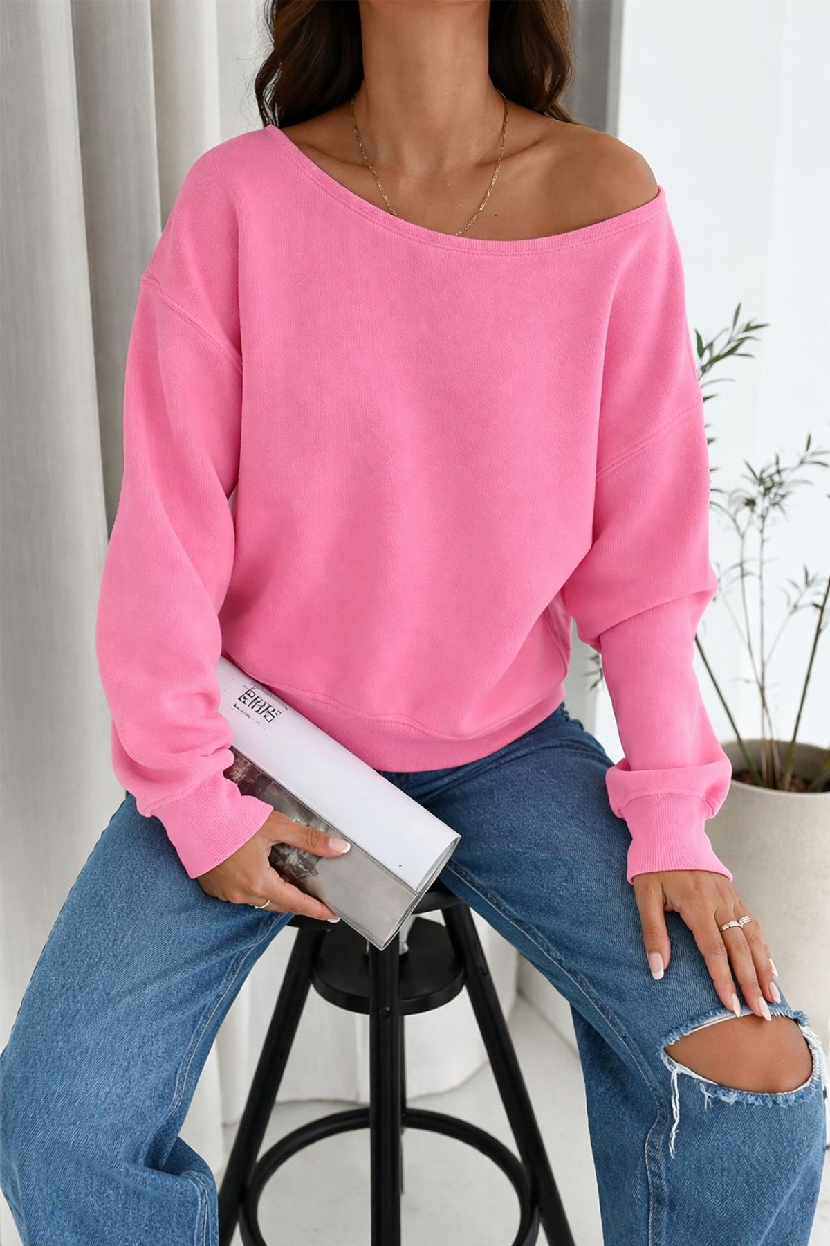 Omzu Açık Pembe Sweatshirt Modelleri, Fiyatları - Trendyol