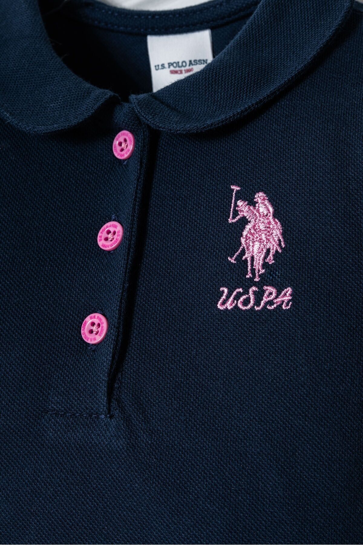 U.S. Polo Assn. Kız Bebek Lacivert Elbise fotoğrafı 2 (önizleme)