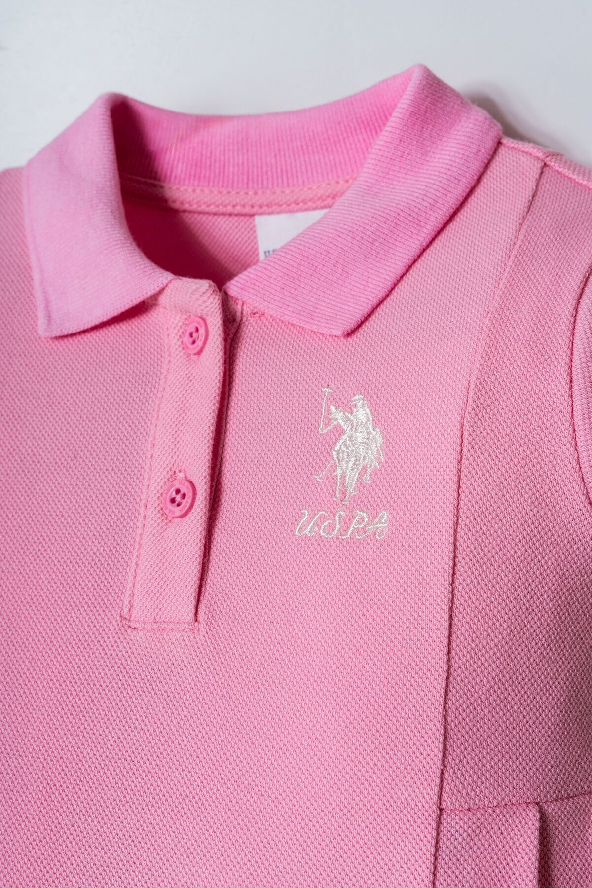 U.S. Polo Assn. U.S Polo Assn. Kız Bebek Pembe Elbise fotoğrafı 2 (önizleme)