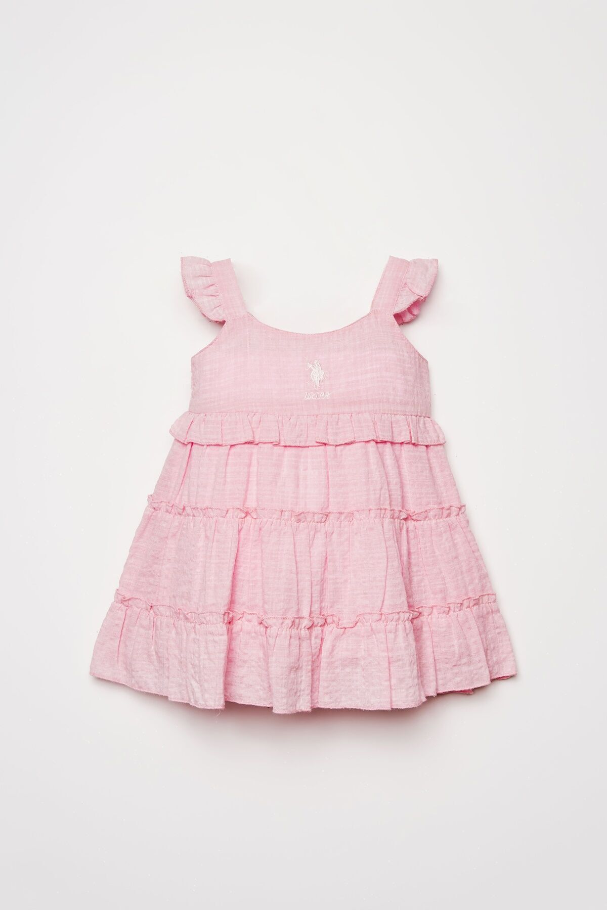 U.S. Polo Assn. Kız Bebek Pembe Elbise