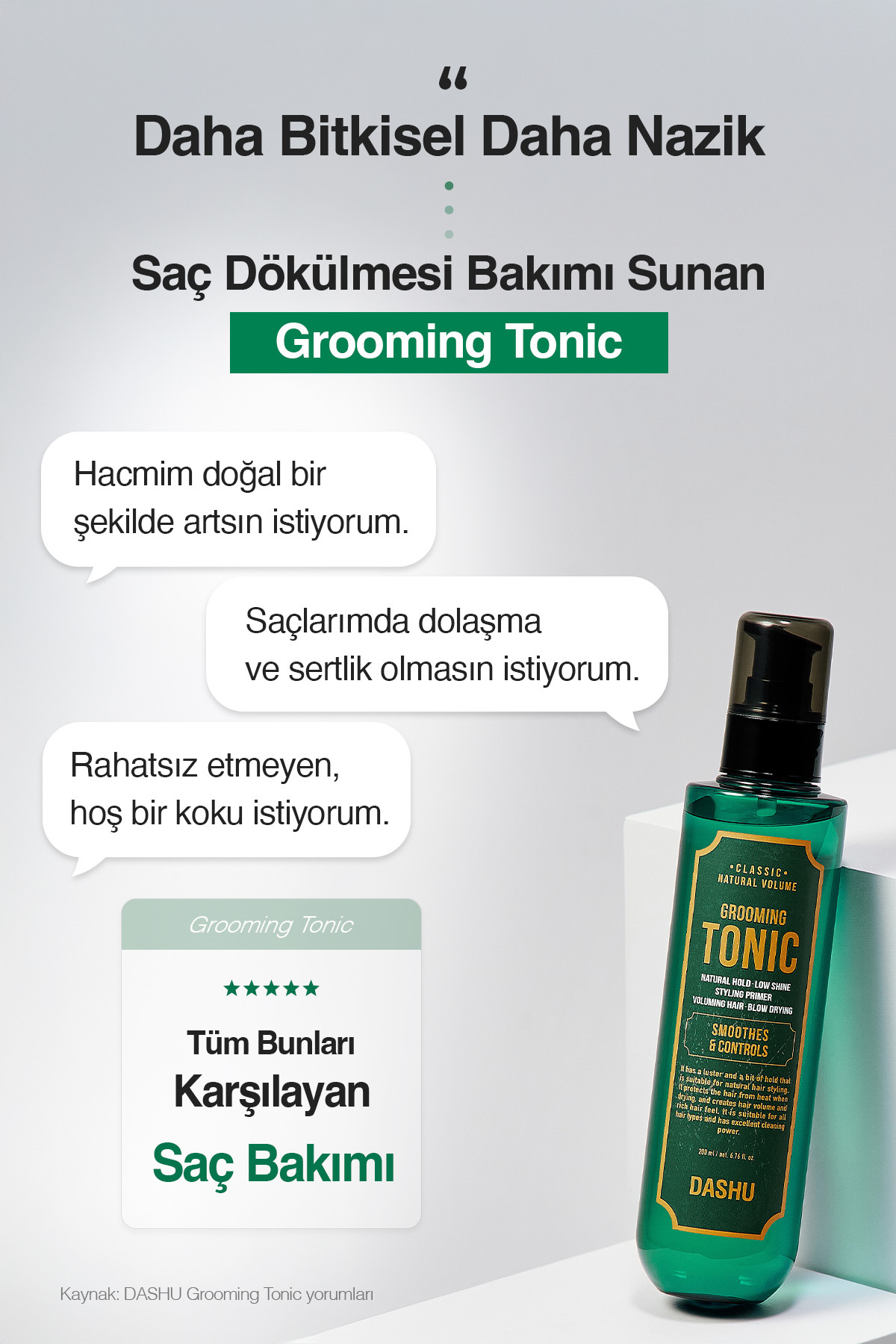 Dökülme Karşıtı Hacim Veren Saç Bakım Toniği - Fön Suyu Classic Style Grooming Tonic Pump — 8730 — تصویر 3 از 9