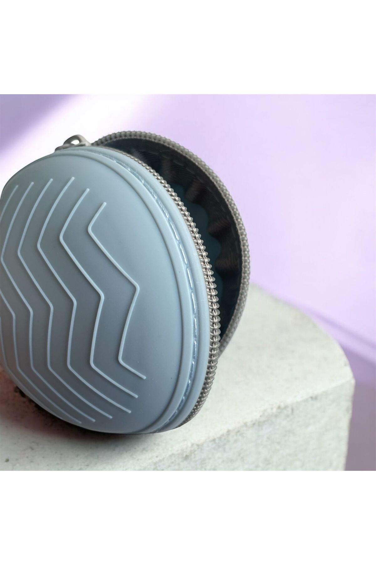 The Cloudish Shop Silikon Emzik Saklama Kutusu Emzik Tutucu Taşınabilir Askılı Fermuarlı - AÇIK MAVİ fotoğrafı 3 (önizleme)