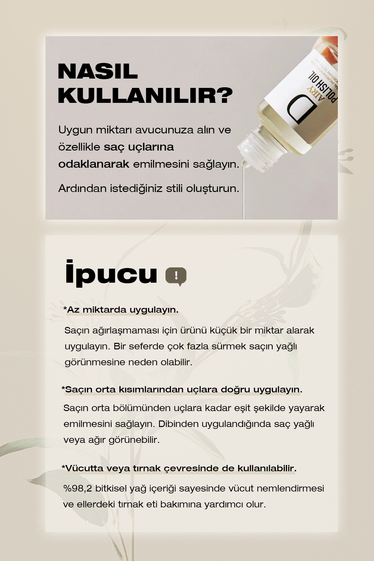 Saça Parlak ve Islak Bir Görünüm Sunan Bitkisel Özler İçeren Saç Yağı Pro Airy Polish Oil 30ml — 8727 — تصویر 8 از 9