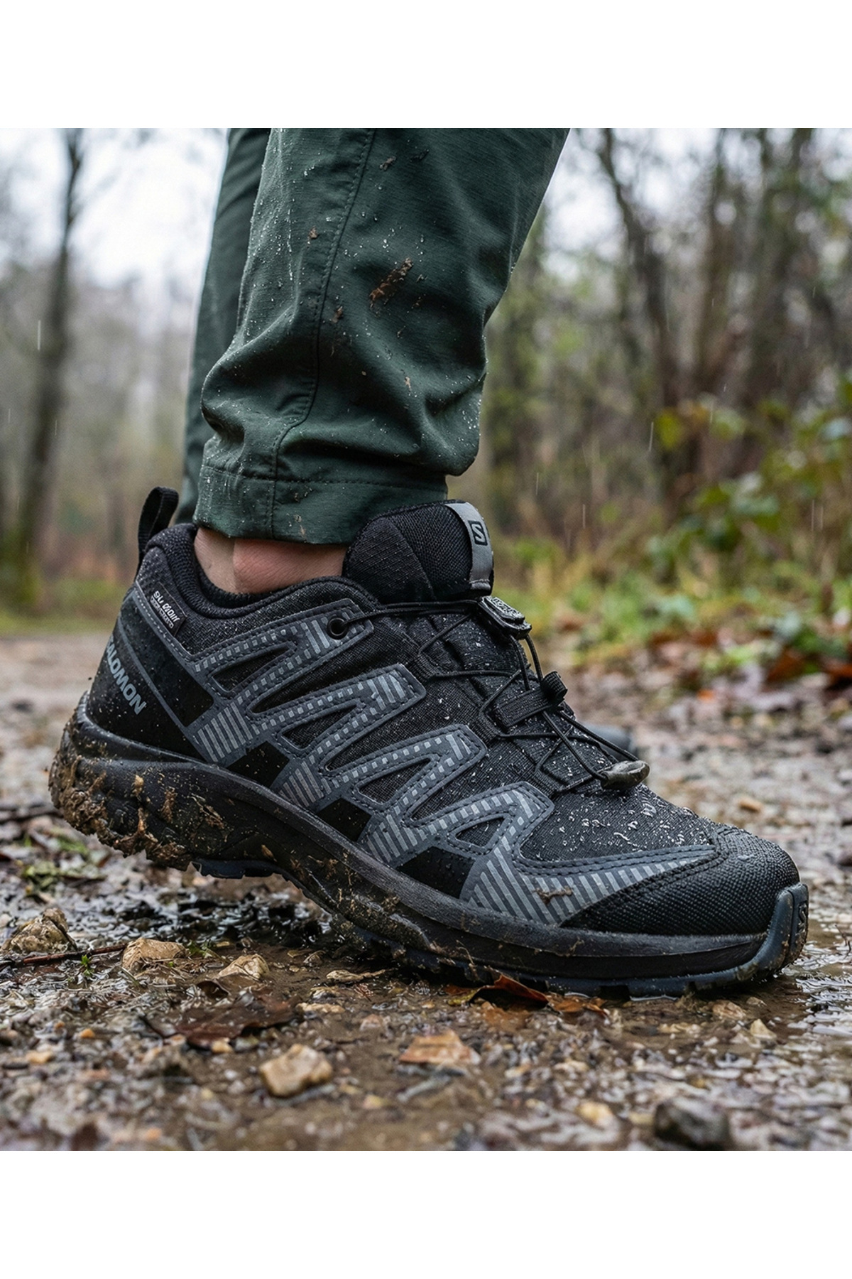 سالومون کفش‌های ضد آب جوانان Xa Pro V8 در فضای باز مشکی